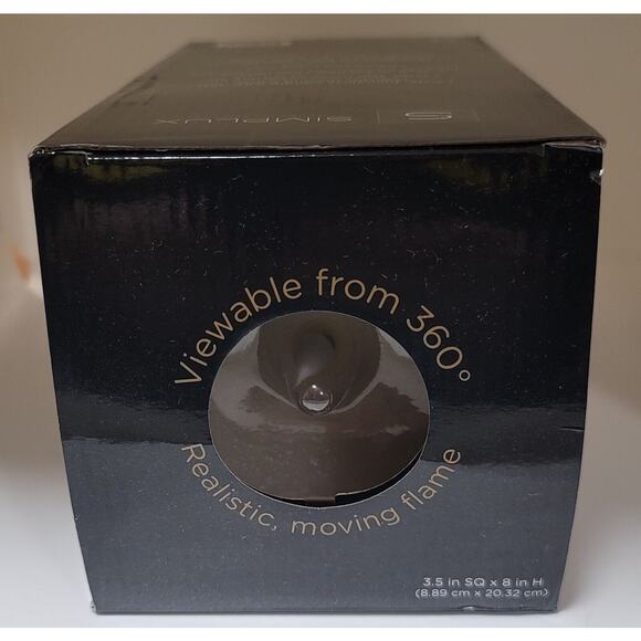 Simplux LED Squared Candle with Moving Flame and Remote (Set of 2) - Picture 3 of 8